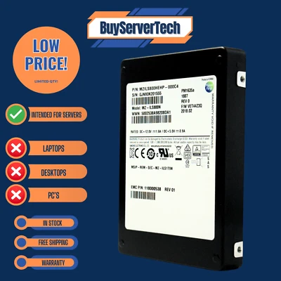 Samsung MZ-ILS800N 800GB SAS 12Gb/s 2.5" SSD PM1635A EMC - 1 Year Warranty - Image 1 of 4