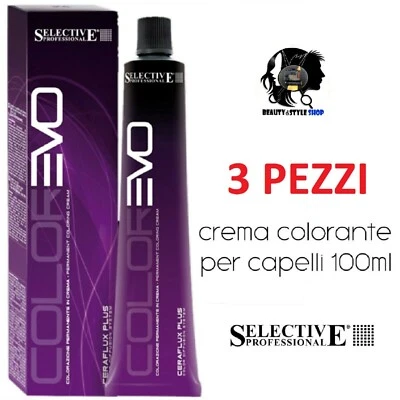 3 PEZZI SELECTIVE PROFESSIONAL TINTA COLORE CAPELLI COLOR EVO CREMA 100ML - Bild 1 von 2