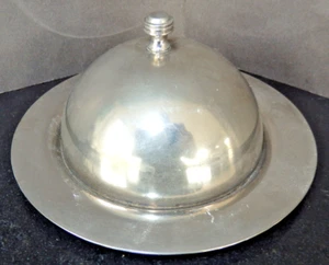 Präsentiergefäß ev. Kaviarschale Metall mit Glaseinsatz D:15cm H:8cm VINTAGE - Bild 1 von 4