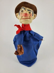 Einzigartige Vintage handbemalte Keramik Puppenkopf Handpuppe Puppe Cowboy PLZ LESEN - Bild 1 von 10