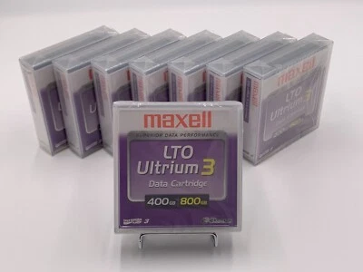 Maxell LTO Ultrium 3 Cartuchos de Datos 400GB/800GB Lote de 8 Nuevos Precintados Foto 1 de 3