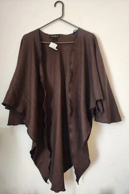 Womens Ashley Stewart Brown Open Front Cape, Wrap, Ruana Size 14/16 Plus - Image 1 of 2