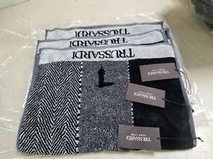 TRUSSARDI NEW TWEED GRAY GUEST TOWELS 16 x 24 (3 PACK) - Picture 1 of 4