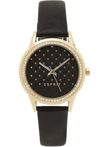 Esprit ES109572003U Damenuhr Lederarmband GOLD TONE schwarz - Bild 1 von 1