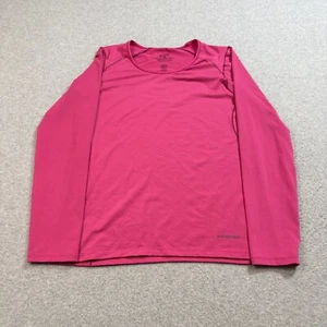 Patagonia Shirt Women S Pink Base Layer Capilene USA Outdoors Ski Running Hike - Picture 1 of 7