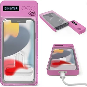 Boîte de verrouillage de téléphone Habit Control avec minuterie, conteneur chronométré de prison pour téléphone portable | Rose - Photo 1 sur 7