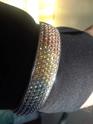 SAPPHIRE Bracelet,     sterling silver  with 148 sapphires!! - Image 1 of 4