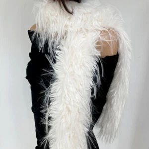 Women Faux Mink Fur Scarf Long Collar Shawl Wrap Stole Soft Fluffy Furry Winter - Picture 1 of 20