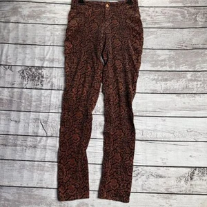 Pilcro And The Letterpress Anthropologie Corduroy Paisley Pants Women's Size 26 - Picture 1 of 13