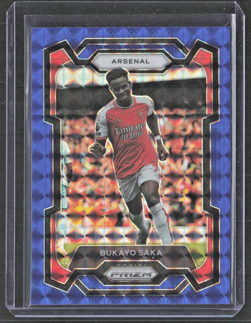 2023-24 Panini Prizm Premier League Bukayo Saka Arsenal #27 Blue Mosaic