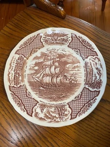 Staffordshire Plates Fair Winds The Friendship of Salem by Alfred Meakin - Picture 1 of 2