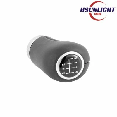 1 peça botão de câmbio manual de couro 6 velocidades para BMW 3' E46 5?? E60 E61 6' E63 E64 - Imagem 1 de 4