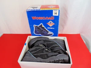 Men's WORKLOAD Spiker Steel Toe Ankle Work Boots Black Leather Size 14 US - Picture 1 of 9