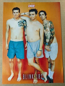 Blink-182 - Kerrang Poster - Mark Hoppus, Travis Barker, Tom DeLonge - RARE! - Imagen 1 de 1