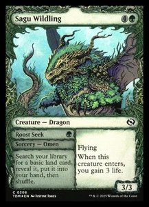 Sagu Wildling SHOWCASE FOIL Tarkir: Dragonstorm MTG NM - Picture 1 of 1