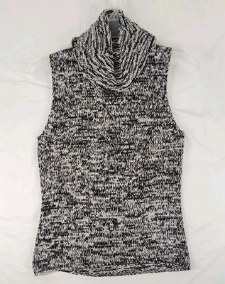 Suéter tejido jaspeado cuello capucha sin mangas Milano para mujer talla XL Foto 1 de 4