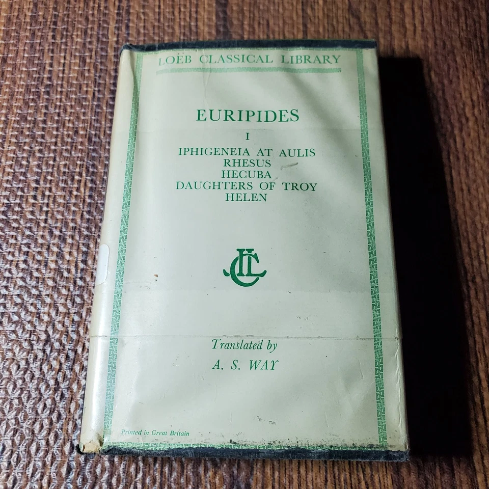 Euripides I Arthur S. Way 1959 Loeb Classical Library Greek Plays - Image 1 of 4