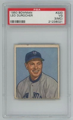 Leo Durocher 1950 Bowman PSA 3 (MC) #220 New York Mets - Image 1 of 2