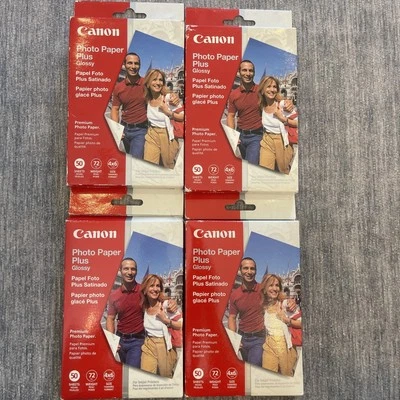 Canon Photo Plus Glossy Premium Photo Paper 4 Packs of 50 Sheets 4x6 in. - Image 1 of 4