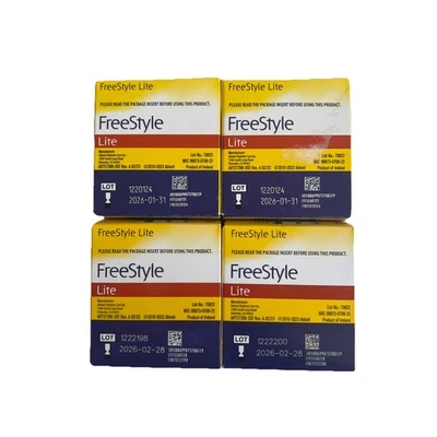 Tiras reactivas de glucosa en sangre FreeStyles Lites 200 tiras 50CT X 4 Foto 1 de 2