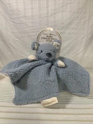 Mantas y más allá Manta de seguridad Lovey para cachorros azul 14"x14" Sherpa Soft Foto 1 de 4