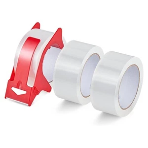 3 Rollen Transparenter Verpackungsband-Abroller, Robuste Verpackungsband-Na7896 - Bild 1 von 8