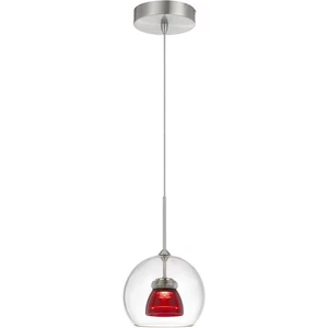 CAL Lighting & Accessories UP-335-CL-REDCL Double Glass Mini Pendant Red Clear - Picture 1 of 2