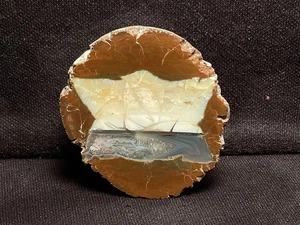 ~RW~ POLIERTES "FRIDAY BLUE BED THUNDEREGG HALF" ~~ LANDSCHAFTLICHER HIMMEL UND WASSER - Bild 1 von 3