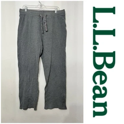 L.L. Pantalones de salón de pijama térmico Bean Waffle 100 % algodón gris grande para hombre Foto 1 de 4