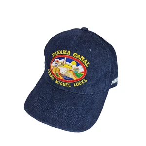 Panama Canal Pedro Miguel Locks Baseball Cap Blue Embroidered Hat - Picture 1 of 8