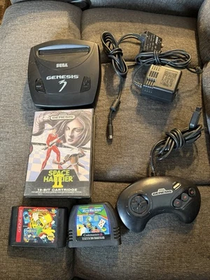 SEGA Genesis Model 3 MK-1461 Video Game Console With Games - Image 1 of 4
