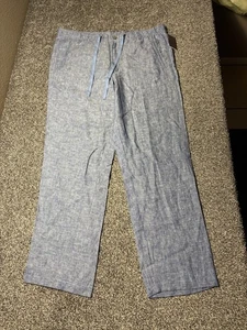 Pantalones de lino Tasso Elba Island para hombre XL azul (40x34) NUEVOS CON ETIQUETAS NUEVOS - Imagen 1 de 9