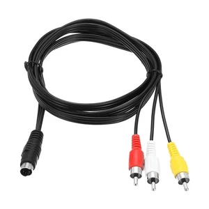 S Video Kabel 5 Fuß 4 Pins S-Video Stecker auf 3 Cinch Stecker Composite Konverter - Bild 1 von 5