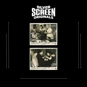 Dancing Masters 2x ORIGINAL UK FOH Lobby Cards Stan Laurel Oliver Hardy 1943 - Imagen 1 de 6