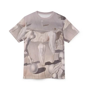 Salvador Dali unsichtbare schlafende Frau, Pferd, Löwe Surrealismus Kunst Tee T-Shirt - Bild 1 von 13