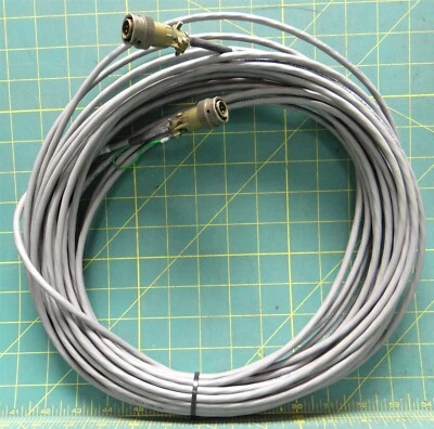 2 MS3116F10-6P Male Circular Connectors on 59' of Belden 3 Conductor 20AWG Wire - Image 1 of 4