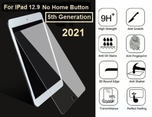 Paquete de 2 protectores de pantalla de vidrio templado 9H+ para Apple iPad 12.9 5th G 2021 - Imagen 1 de 9