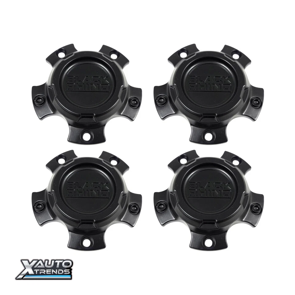 4 x Black Rhino Matte Black Wheel Center Cap CCBR55108114MB - Image 1 of 1