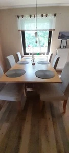 Ikea Esstisch Birke Massiv mit 8 Stühle - Bild 1 von 4