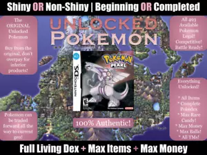 Perla Pokémon Auténtica Desbloqueado + Todos los 493 Pokémon Legales Brillantes Max Artículos Dinero - Imagen 1 de 2