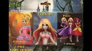 Crayons - Once Upon A Zombie Crayons 3 Packs (8 Crayons Each Pack) - Picture 1 of 1