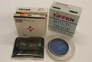 Grab Bag of 5 - 55mm Filters, 80B, 1A Skylight, 1B Skylight and more - Picture 1 of 3