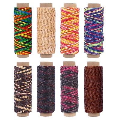 Leather Thread 8 Colors 150D 1mm Waxed Thread Cord for Hand Stitching Bracele... - Image 1 of 4