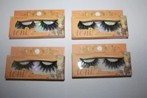 Ioni 3D Faux Mink Lashes 100 % Hand Made Wispy Dramatic Lot Of 4 In Box - Picture 1 of 2