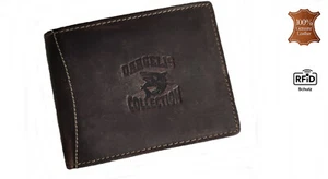 Herren Leder Geldbeutel Brieftasche Echtleder Wallet RFID Schutz Hai Etui - Bild 1 von 5