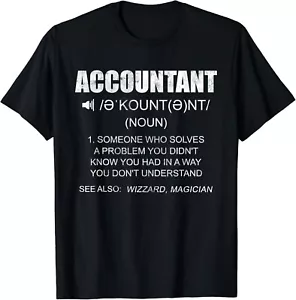 Definition Accountant Funny CPA Gift Taxation Audit Taxes Gift Unisex T-Shirt - Picture 1 of 3