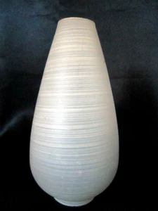 VERRE de LAMPE CONIQUE Lustre Applique Tulipe Opaline striée Albatre style 50' - Imagen 1 de 3