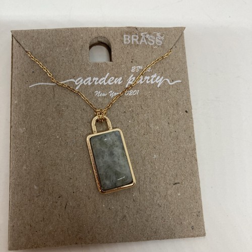 VETEMENTS Collana con ciondolo scivolo grigio festa giardino New York catena oro fondo di magazzino