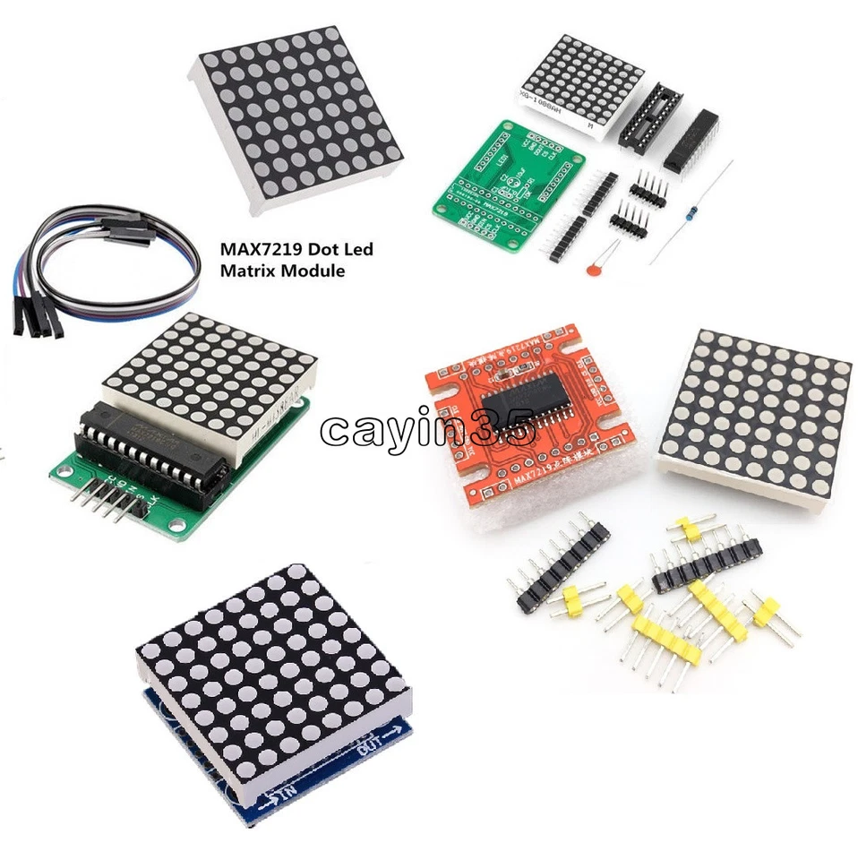 1 Stück 8 x 8 3 mm/5 mm Dot Matrix Display Rot/Vollfarbe RGB LED MAX7219 Zum Selbermachen Kits UK - Bild 1 von 1