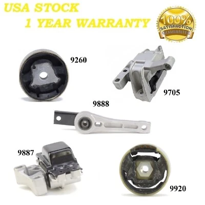 5PCS FRONT MOTOR & TRANS MOUNT FIT 2009-2016 Volkswagen Tiguan 2.0L CCTA Eng- MT - Image 1 of 4